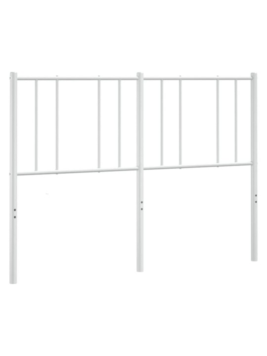 Kovové čelo postele bílé 160 cm