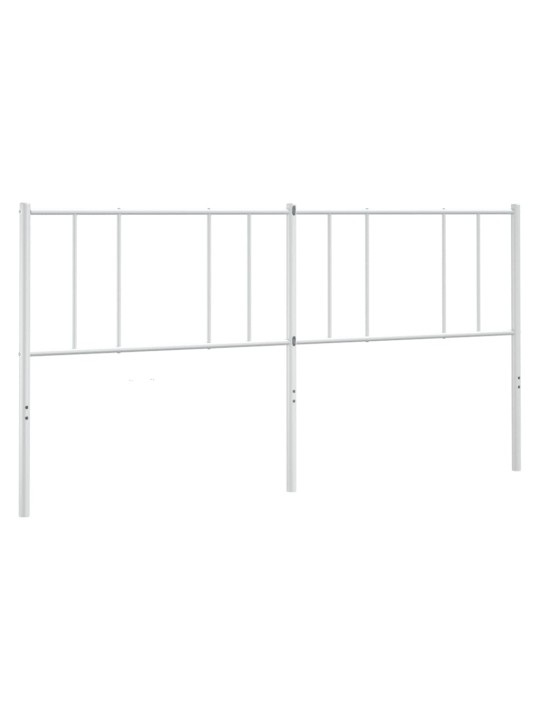 Kovové čelo postele bílé 200 cm