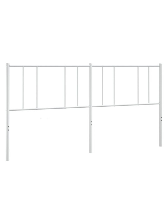 Kovové čelo postele bílé 200 cm