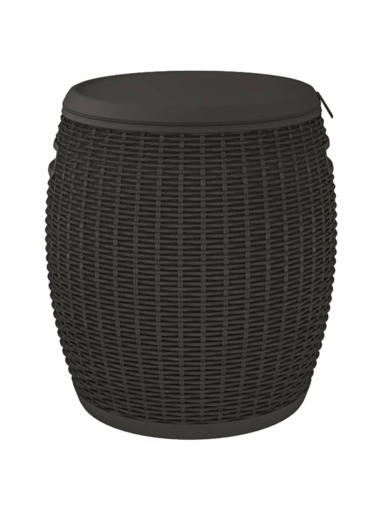 Zahradní úložný box 4 v 1 černý polypropylen