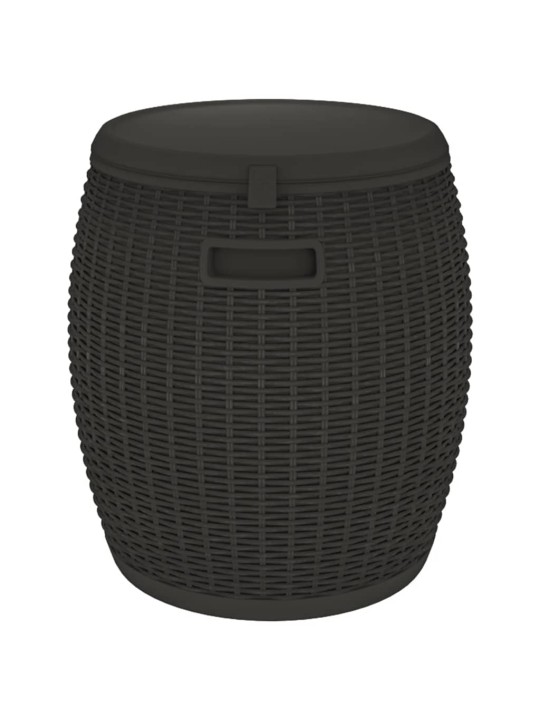Zahradní úložný box 4 v 1 černý polypropylen