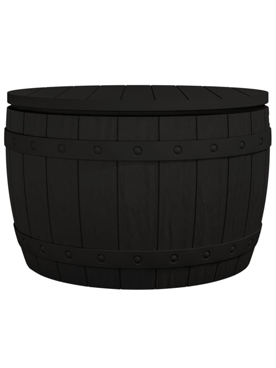 Zahradní úložný box 3 v 1 černý polypropylen