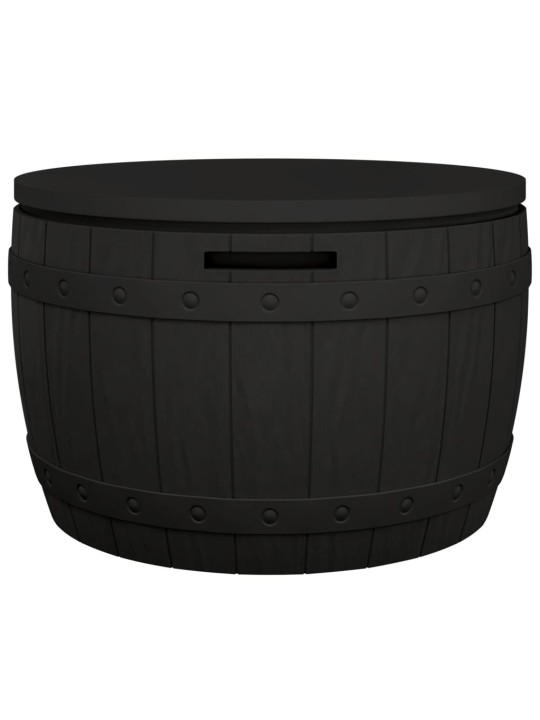 Zahradní úložný box 3 v 1 černý polypropylen