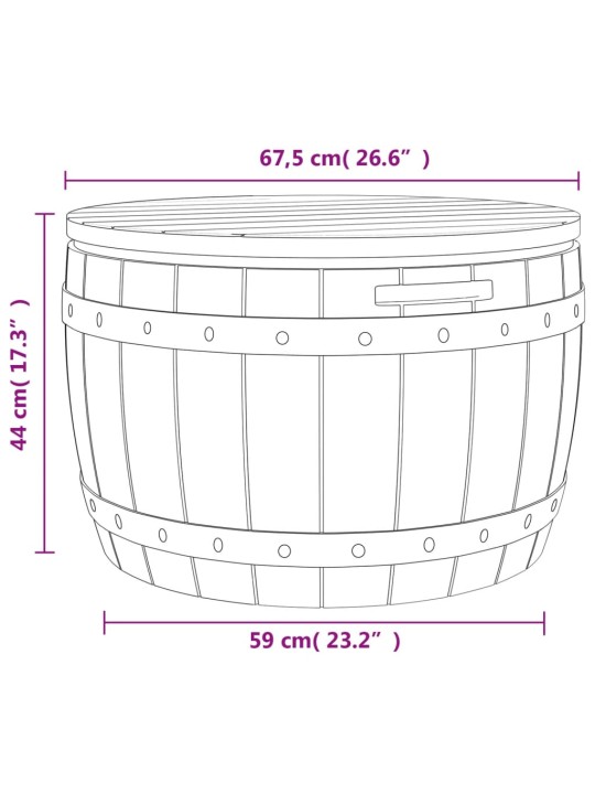 Zahradní úložný box 3 v 1 černý polypropylen