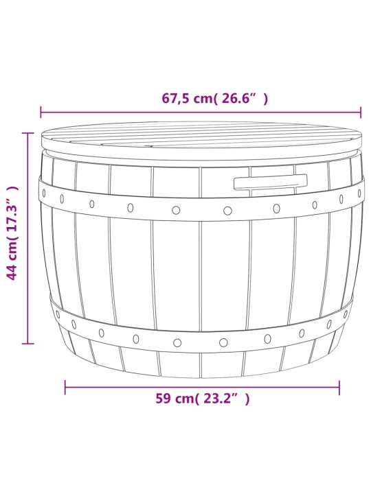 Zahradní úložný box 3 v 1 světle hnědý polypropylen