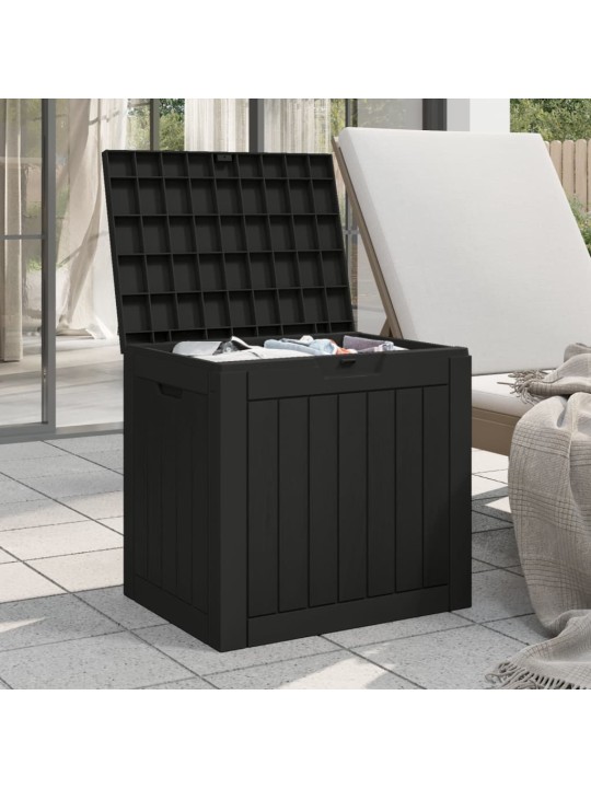 Zahradní úložný box černý 55,5 x 43 x 53 cm polypropylen