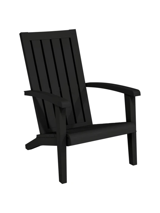Zahradní židle Adirondack černá polypropylen