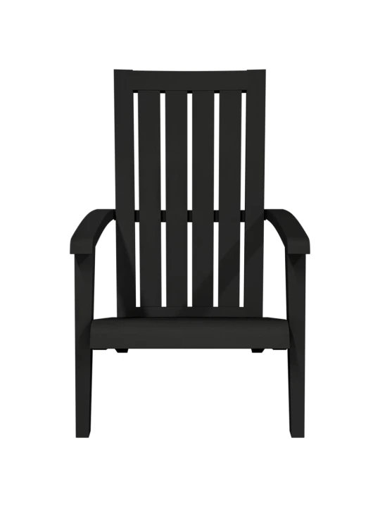 Zahradní židle Adirondack černá polypropylen