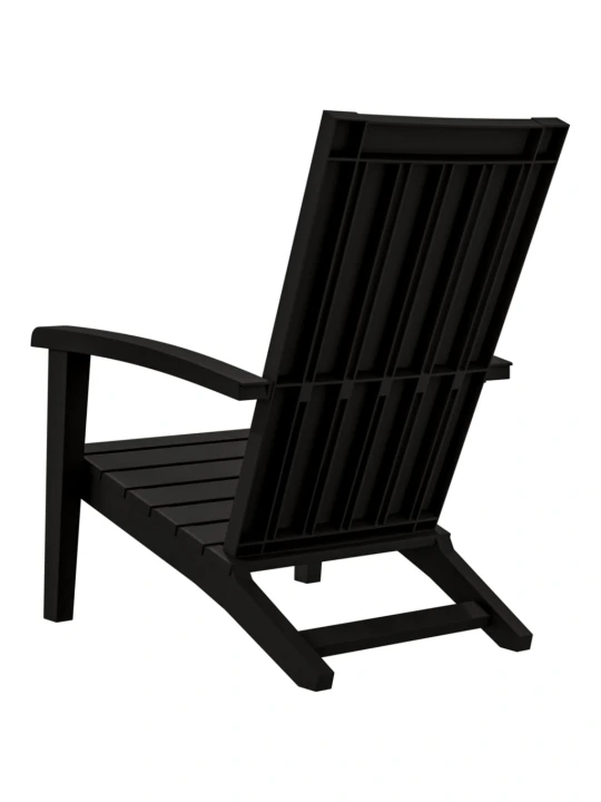 Zahradní židle Adirondack černá polypropylen