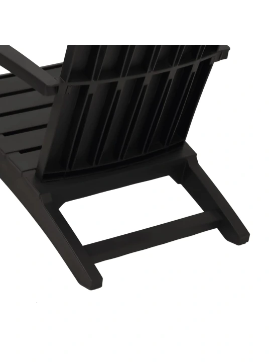 Zahradní židle Adirondack černá polypropylen