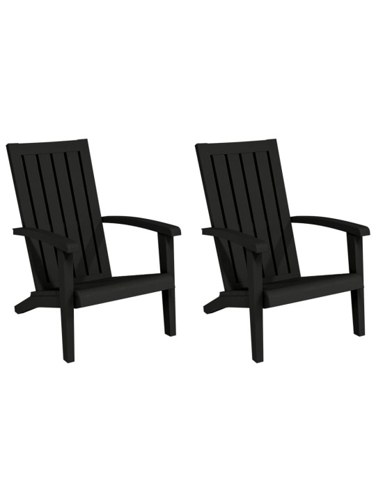 Zahradní židle Adirondack 2 ks černé polypropylen