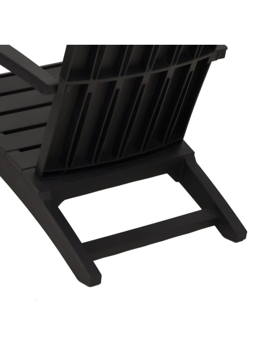 Zahradní židle Adirondack 2 ks černé polypropylen
