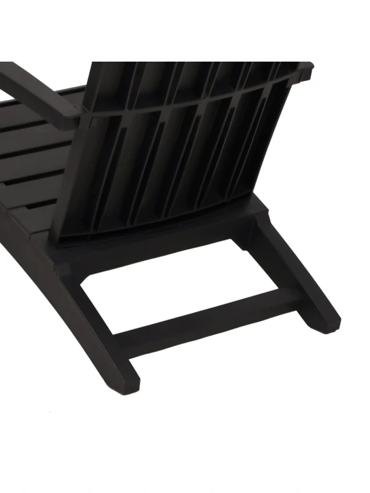 Zahradní židle Adirondack 2 ks černé polypropylen