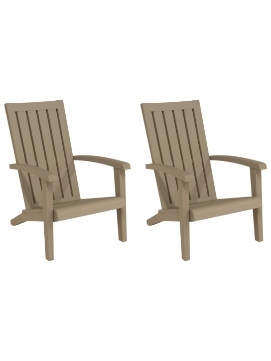 Zahradní židle Adirondack 2 ks světle hnědé polypropylen