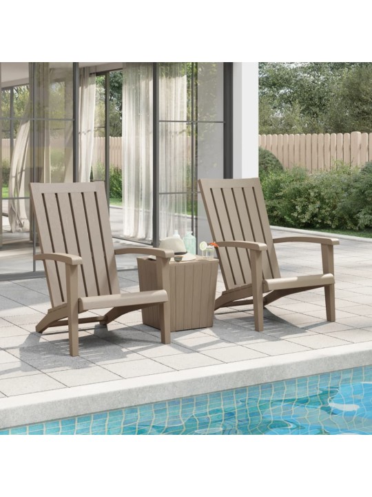 Zahradní židle Adirondack 2 ks světle hnědé polypropylen