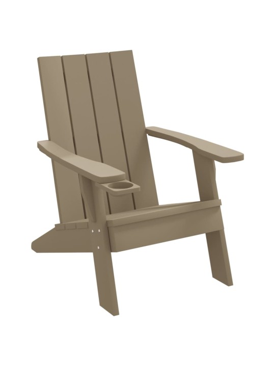 Zahradní židle Adirondack světle hnědá 75 x 88,5 x 89,5 cm PP