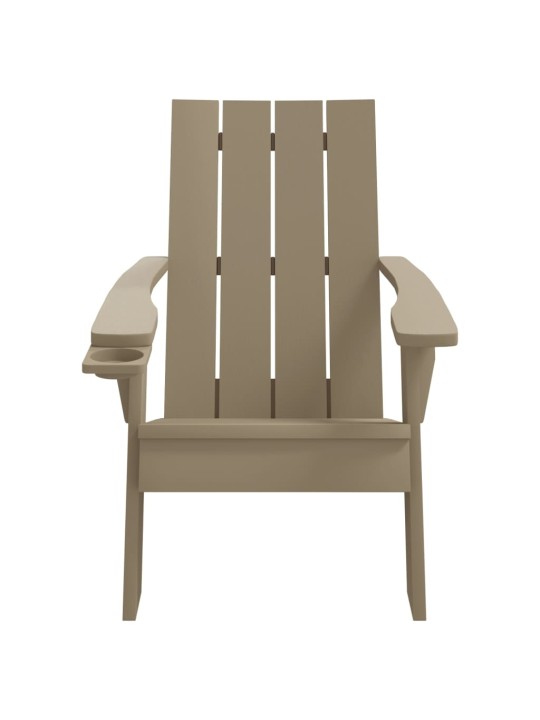 Zahradní židle Adirondack světle hnědá 75 x 88,5 x 89,5 cm PP