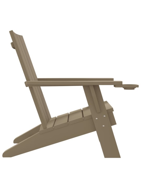 Zahradní židle Adirondack světle hnědá 75 x 88,5 x 89,5 cm PP