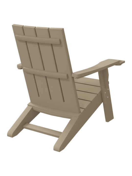 Zahradní židle Adirondack světle hnědá 75 x 88,5 x 89,5 cm PP