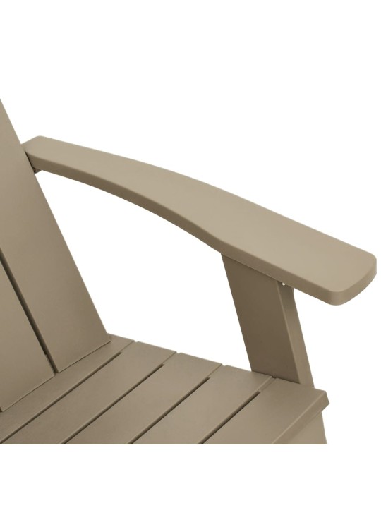 Zahradní židle Adirondack světle hnědá 75 x 88,5 x 89,5 cm PP