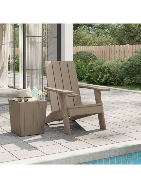 Zahradní židle Adirondack světle hnědá 75 x 88,5 x 89,5 cm PP