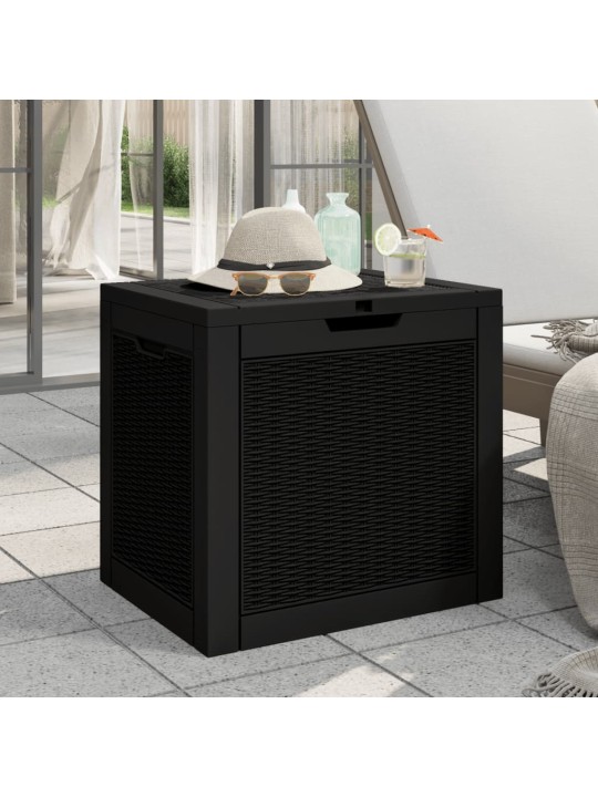 Zahradní úložný box černý 55,5 x 43 x 53 cm polypropylen