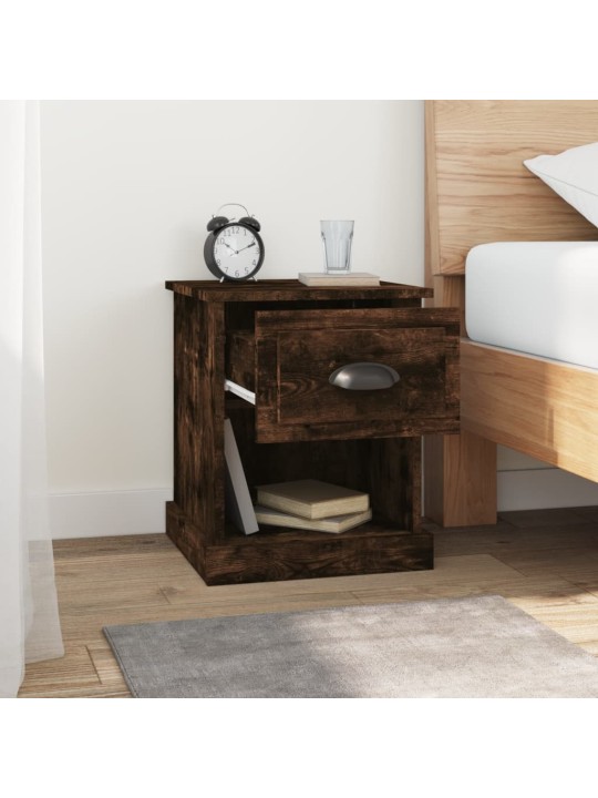 Noční stolky 2 ks kouřový dub 39x39x47,5 cm kompozitní dřevo