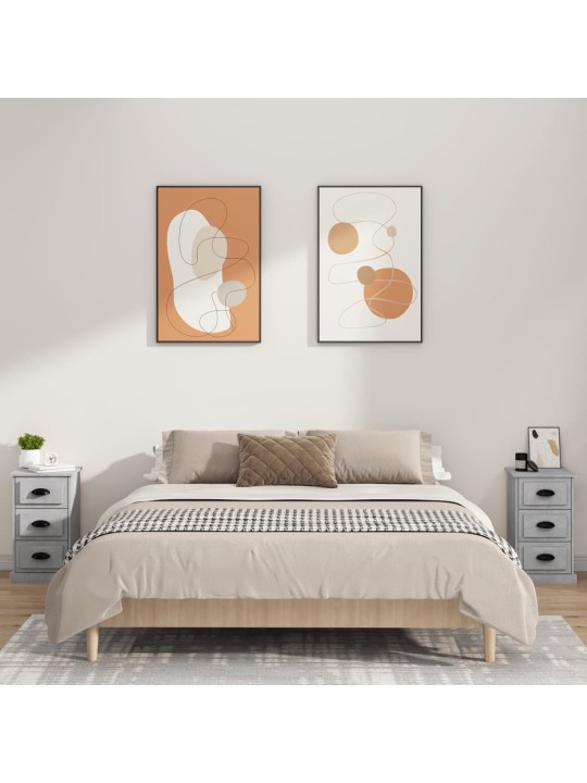Noční stolek betonově šedý 39 x 39 x 67 cm kompozitní dřevo