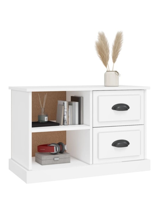 TV skříňka bílá 73 x 35,5 x 47,5 cm kompozitní dřevo