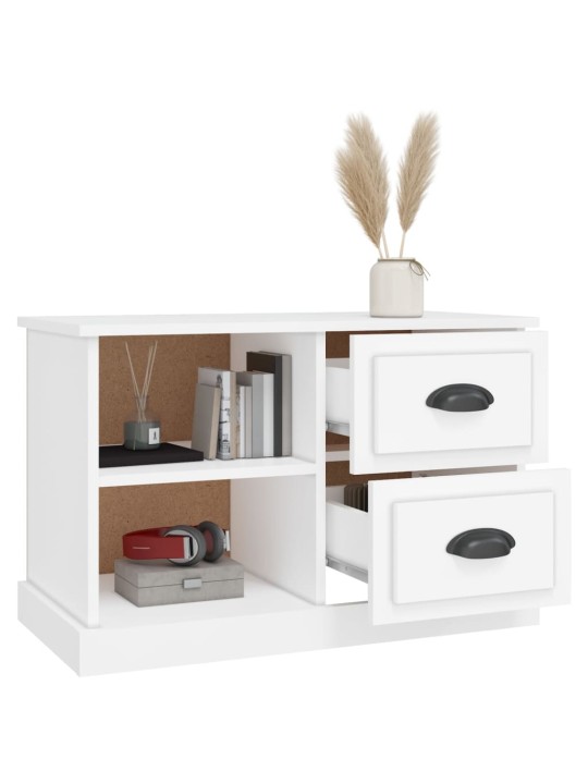 TV skříňka bílá 73 x 35,5 x 47,5 cm kompozitní dřevo