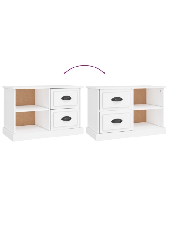 TV skříňka bílá 73 x 35,5 x 47,5 cm kompozitní dřevo