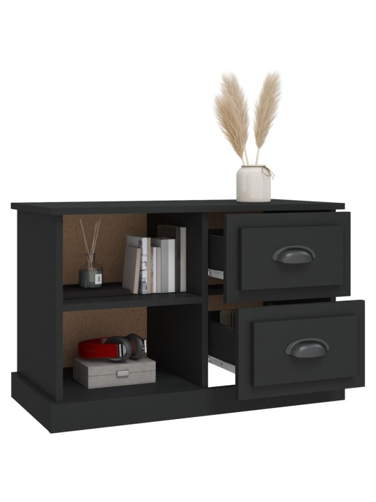 TV skříňka černá 73 x 35,5 x 47,5 cm kompozitní dřevo