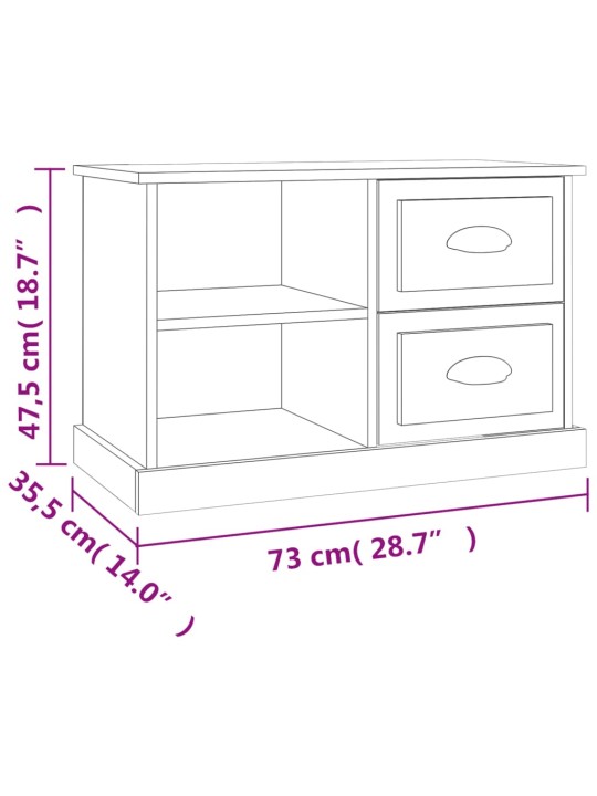 TV skříňka šedá sonoma 73 x 35,5 x 47,5 cm kompozitní dřevo