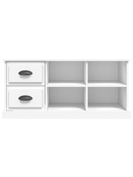TV skříňka bílá 102 x 35,5 x 47,5 cm kompozitní dřevo