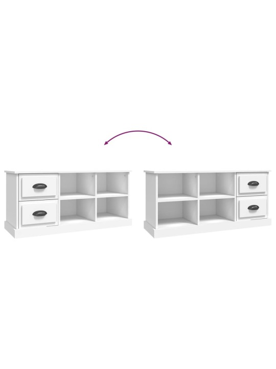 TV skříňka bílá 102 x 35,5 x 47,5 cm kompozitní dřevo