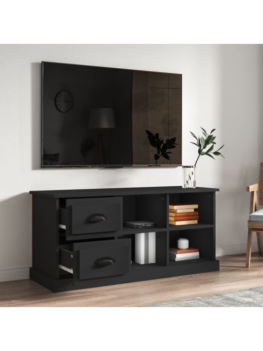 TV skříňka černá 102 x 35,5 x 47,5 cm kompozitní dřevo