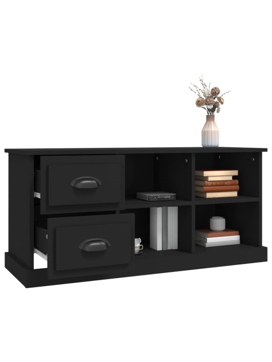 TV skříňka černá 102 x 35,5 x 47,5 cm kompozitní dřevo