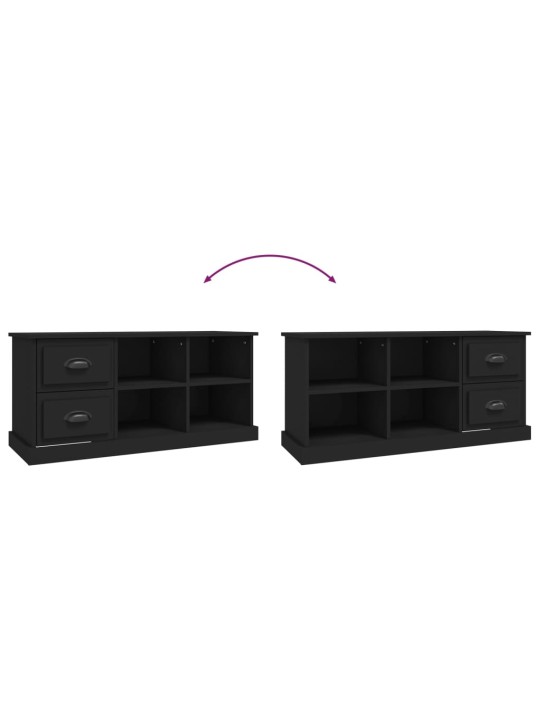 TV skříňka černá 102 x 35,5 x 47,5 cm kompozitní dřevo