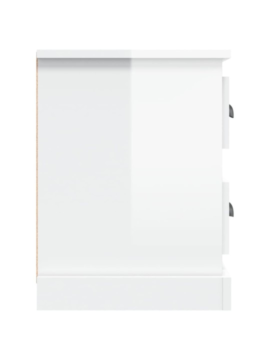 TV skříňka bílá vysoký lesk 102x35,5x47,5 cm kompozitní dřevo