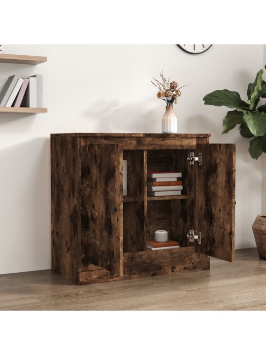 Příborník kouřový dub 70 x 35,5 x 67,5 cm kompozitní dřevo