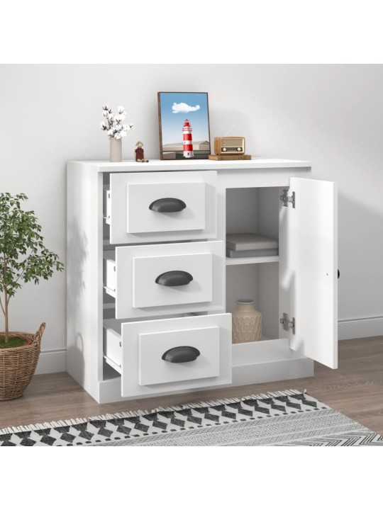 Příborník bílý 70 x 35,5 x 67,5 cm kompozitní dřevo