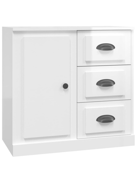 Příborník bílý vysoký lesk 70 x 35,5 x 67,5 cm kompozitní dřevo