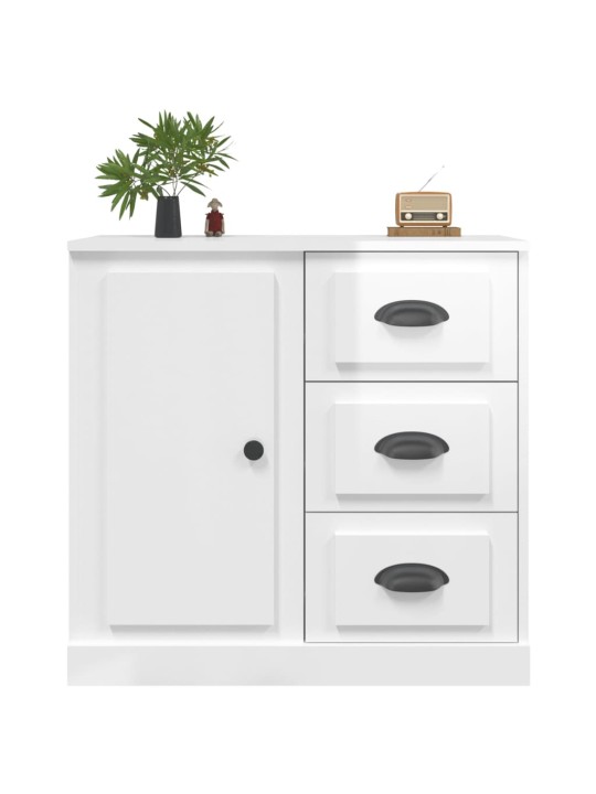 Příborník bílý vysoký lesk 70 x 35,5 x 67,5 cm kompozitní dřevo