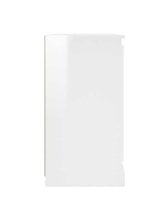 Příborník bílý vysoký lesk 70 x 35,5 x 67,5 cm kompozitní dřevo