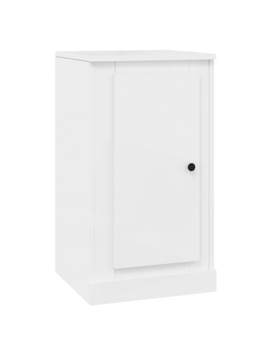 Příborník bílý vysoký lesk 37,5x35,5x67,5 cm kompozitní dřevo