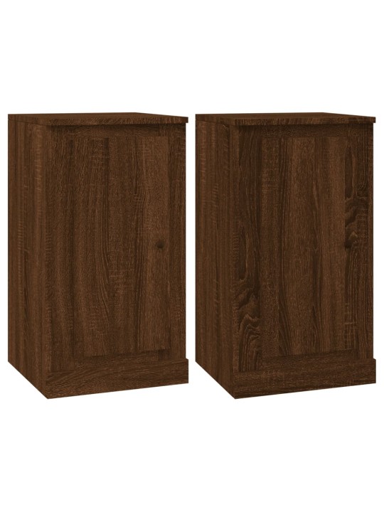 Příborníky 2 ks hnědý dub 37,5x35,5x67,5 cm kompozitní dřevo