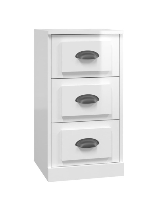 Příborník bílý s vysokým leskem 36x35,5x67,5cm kompozitní dřevo