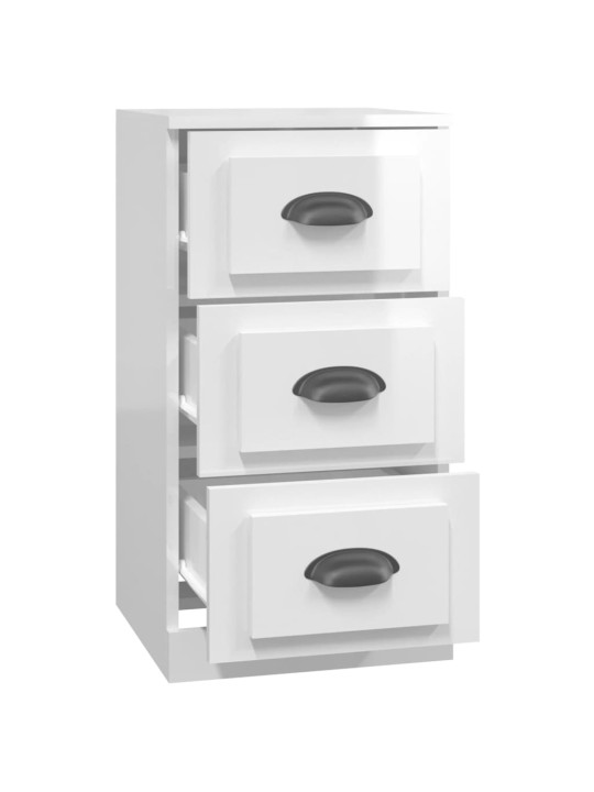 Příborník bílý s vysokým leskem 36x35,5x67,5cm kompozitní dřevo