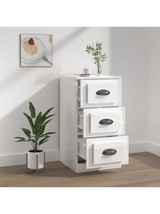 Příborník bílý s vysokým leskem 36x35,5x67,5cm kompozitní dřevo