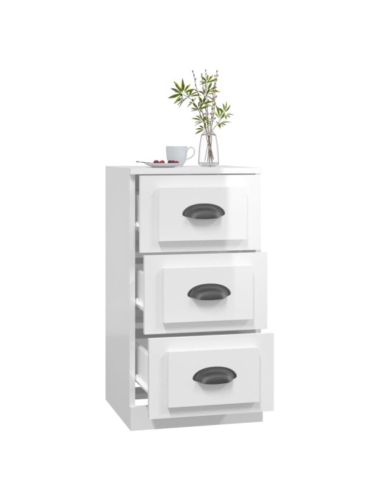 Příborník bílý s vysokým leskem 36x35,5x67,5cm kompozitní dřevo